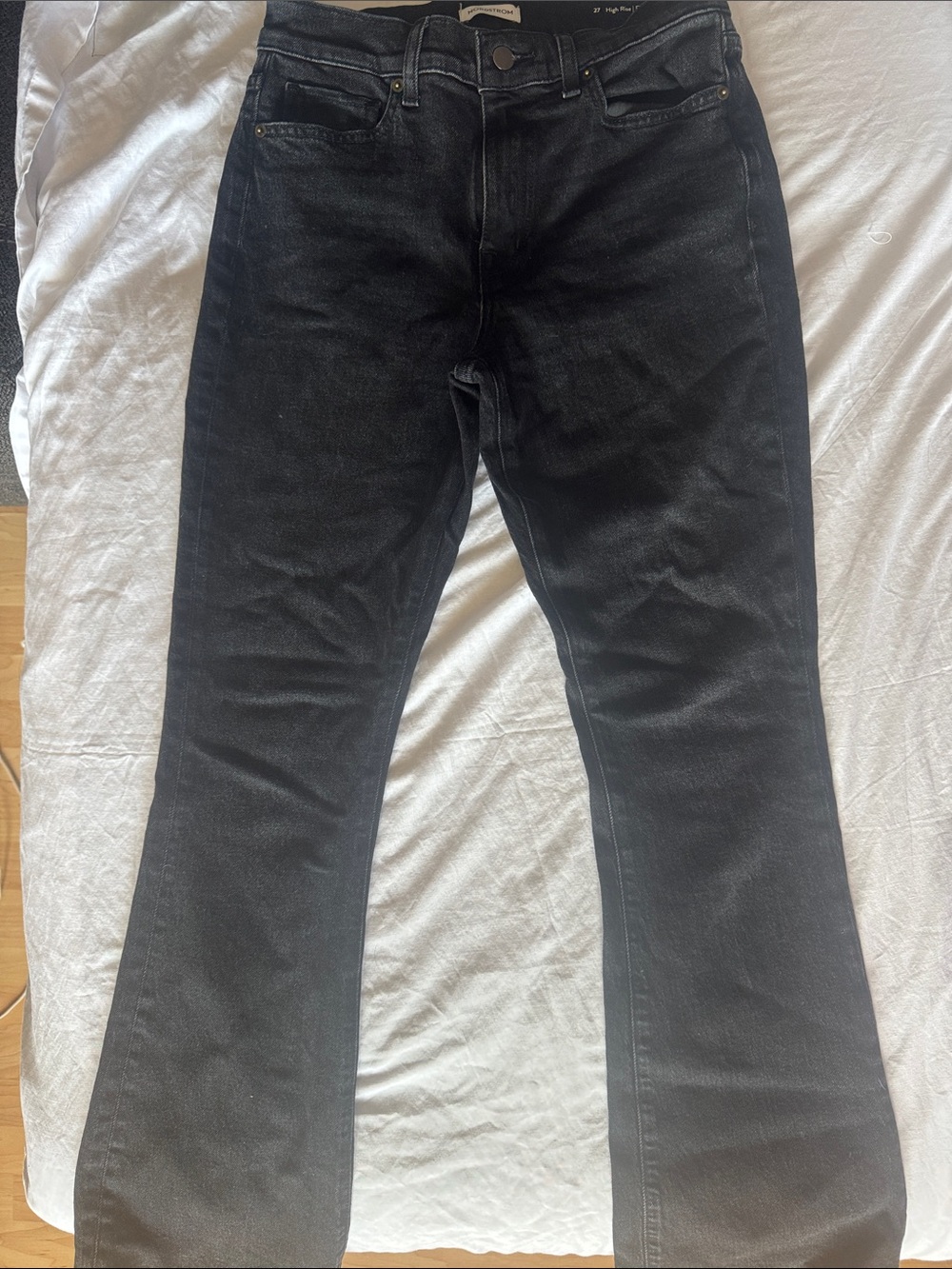 Nordstrom Black High-Rise Flare Jeans